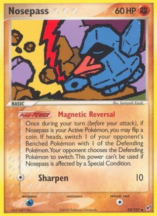 Nosepass/107 - Deoxys Reverse Holofoil