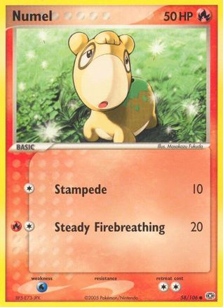 Numel - 058/106 58/106 - Emerald Reverse Holofoil