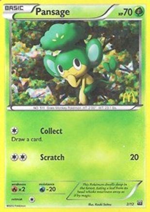 Pansage - 2/12/12 - McDonalds Promos 2012 Holofoil