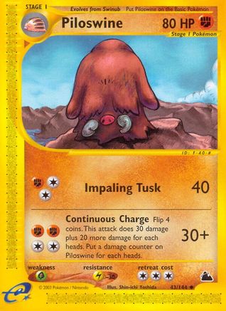 Piloswine (43)/144 - Skyridge Reverse Holofoil