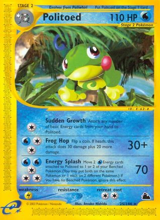 Politoed (25)/144 - Skyridge Reverse Holofoil