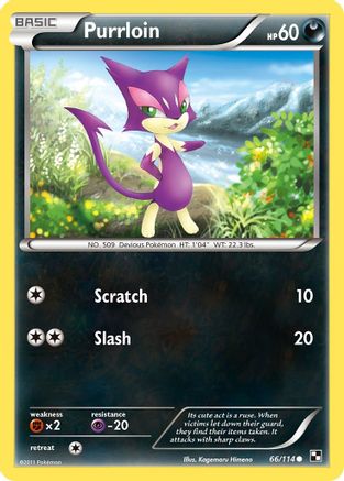 Purrloin/114 - Black and White Reverse Holofoil