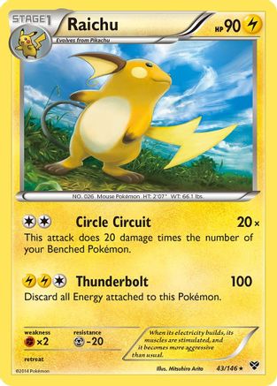 Raichu/146 - XY Base Set Holofoil