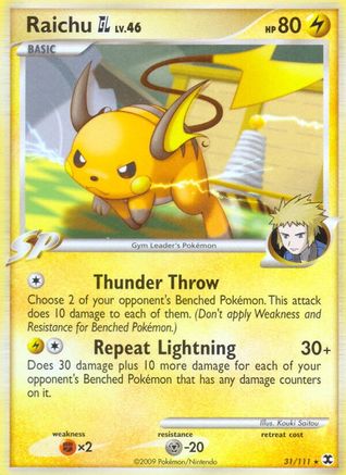 Raichu GL/111 - Rising Rivals Reverse Holofoil