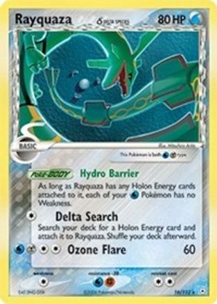 Rayquaza - 016/110 (Delta Species)/110 - Holon Phantoms Reverse Holofoil