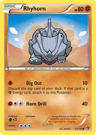 Rhyhorn/146 - XY Base Set Reverse Holofoil
