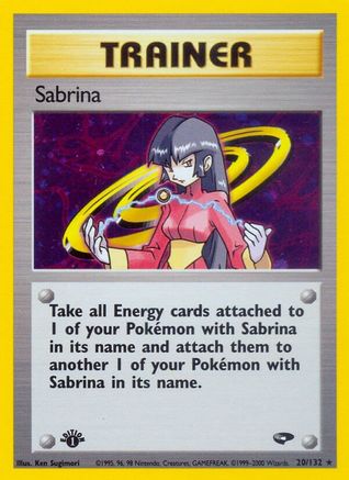Sabrina (20)/132 - Gym Challenge 1st Edition Holofoil