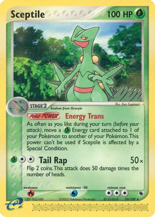 Sceptile 20/109 - Ruby & Sapphire Reverse Holofoil