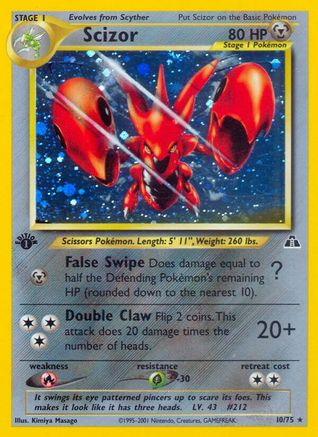 Scizor (10)/75 - Neo Discovery Unlimited Holofoil