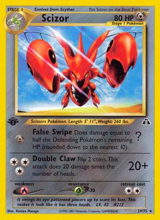 Scizor (29) 29/75 - Neo Discovery