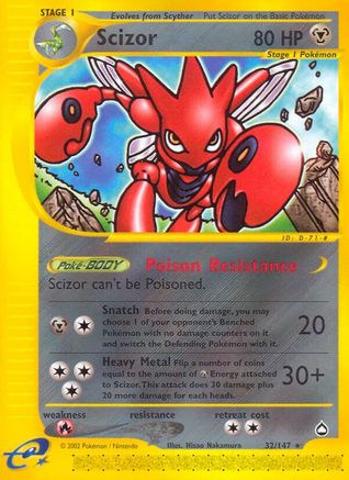 Scizor/147 - Aquapolis Reverse Holofoil