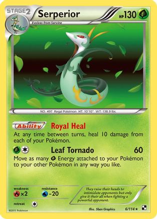 Serperior (6) 6/114 - Black and White