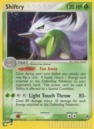 Shiftry - 12/100/100 - Sandstorm Holofoil