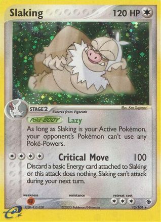 Slaking 12/109 - Ruby & Sapphire Reverse Holofoil