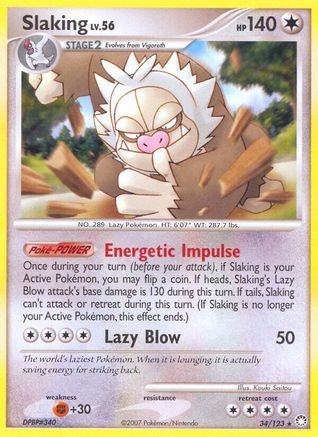 Slaking/123 - Mysterious Treasures Reverse Holofoil