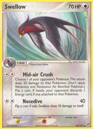 Swellow/107 - Deoxys Reverse Holofoil