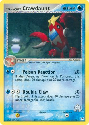 Team Aqua's Crawdaunt - 14/95/95 - Team Magma vs Team Aqua Reverse Holofoil