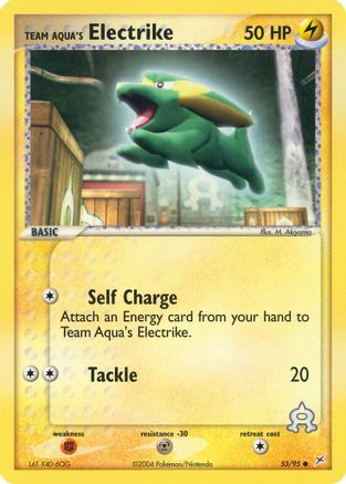 Team Aqua's Electrike - 53/95/95 - Team Magma vs Team Aqua Reverse Holofoil