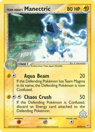 Team Aqua's Manectric - 29/95/95 - Team Magma vs Team Aqua Reverse Holofoil