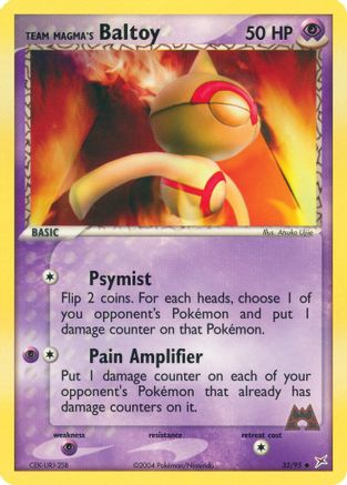 Team Magma's Baltoy - 32/95/95 - Team Magma vs Team Aqua Reverse Holofoil