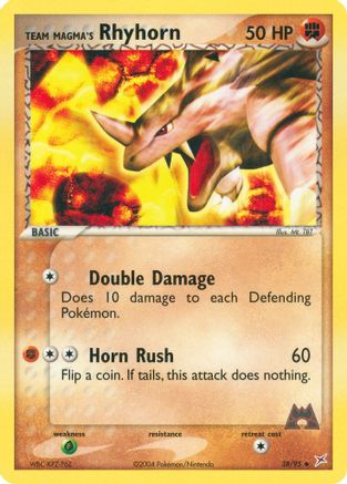 Team Magma's Rhyhorn - 38/95/95 - Team Magma vs Team Aqua Reverse Holofoil
