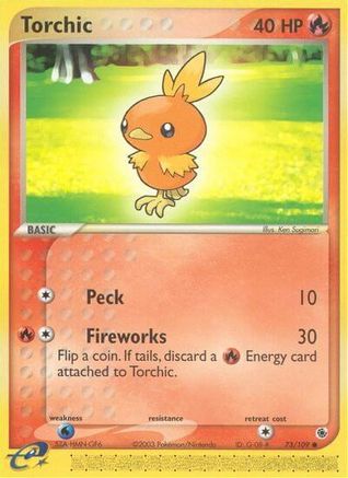 Torchic 73/109 - Ruby & Sapphire Reverse Holofoil