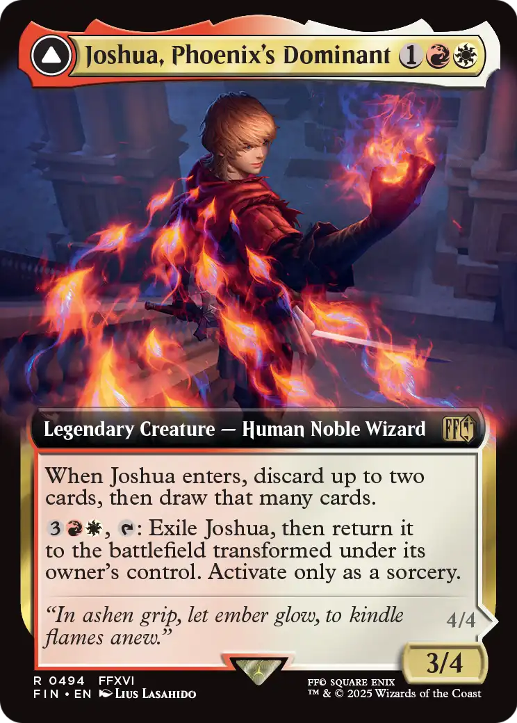 Joshua, Phoenix's Dominant (Extended Art) (FIN-494) [FINAL FANTASY] Foil