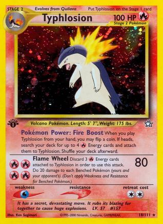 Typhlosion (18)/111 - Neo Genesis 1st Edition Holofoil