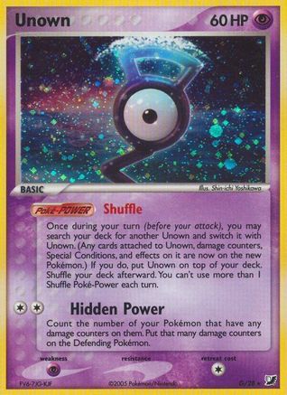 Unown G/115 - Unseen Forces Holofoil