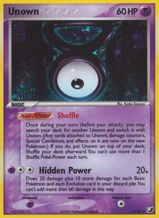 Unown V/115 - Unseen Forces Holofoil