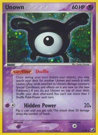 Unown X/115 - Unseen Forces Holofoil