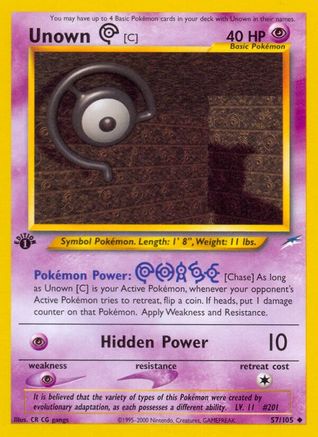 Unown [C]/105 - Neo Destiny Unlimited