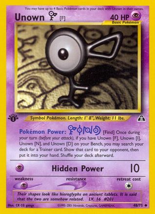 Unown [F] 48/75 - Neo Discovery