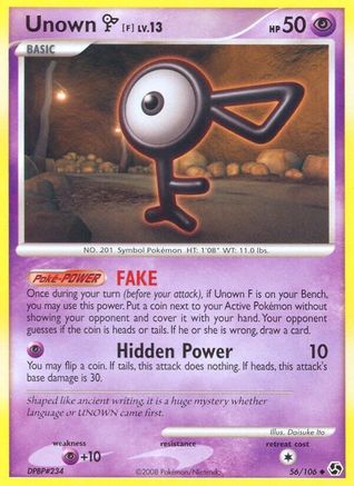 Unown [F]/106 - Great Encounters Reverse Holofoil