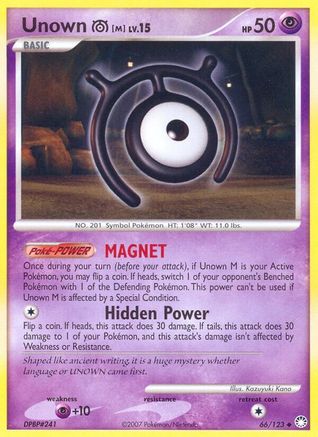 Unown [M]/123 - Mysterious Treasures Reverse Holofoil