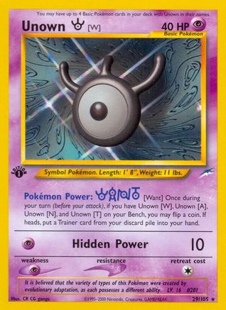 Unown [W]/105 - Neo Destiny Unlimited