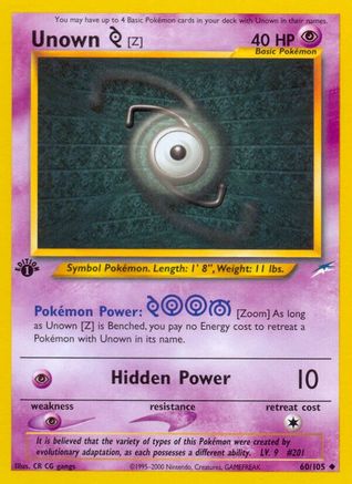 Unown [Z]/105 - Neo Destiny Unlimited