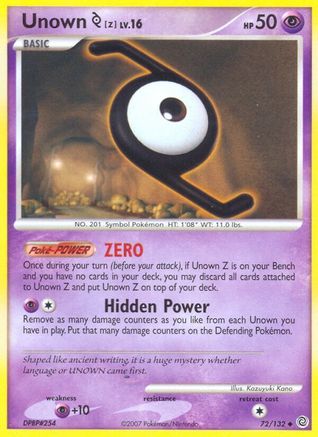 Unown [Z]/132 - Secret Wonders