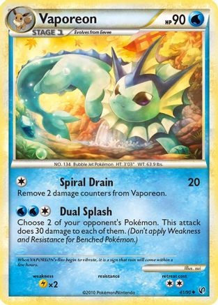 Vaporeon 41/90 - Undaunted Reverse Holofoil