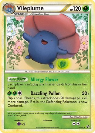 Vileplume/90 - Undaunted Reverse Holofoil