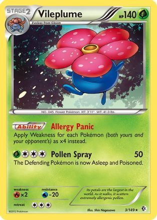 Vileplume/149 - Boundaries Crossed Reverse Holofoil