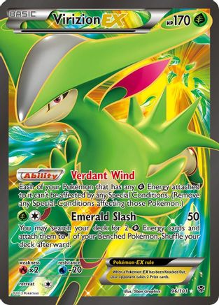 Virizion EX (Full Art)/101 - Plasma Blast Holofoil