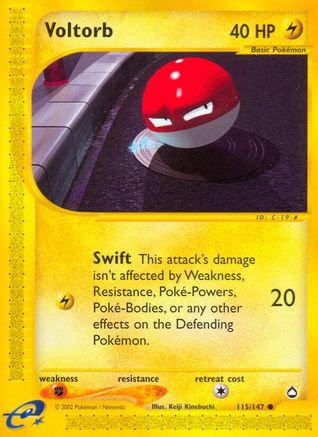 Voltorb (115)/147 - Aquapolis Reverse Holofoil