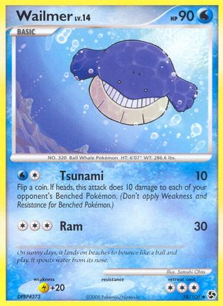 Wailmer/106 - Great Encounters Reverse Holofoil