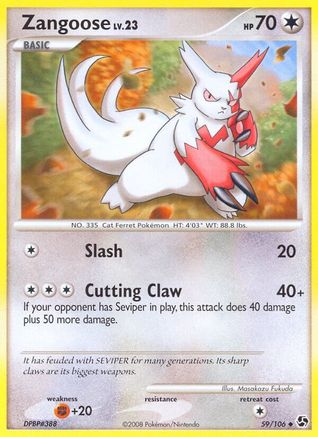 Zangoose/106 - Great Encounters Reverse Holofoil