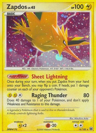 Zapdos/100 - Majestic Dawn Reverse Holofoil