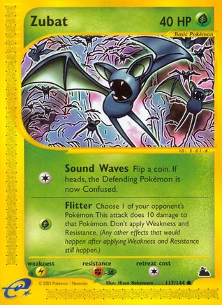 Zubat (117)/144 - Skyridge Reverse Holofoil