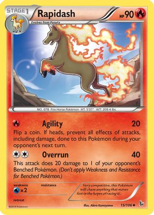Rapidash 15/106 - XY  Flashfire