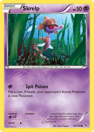 Skrelp 44/106 - XY  Flashfire Reverse Holofoil