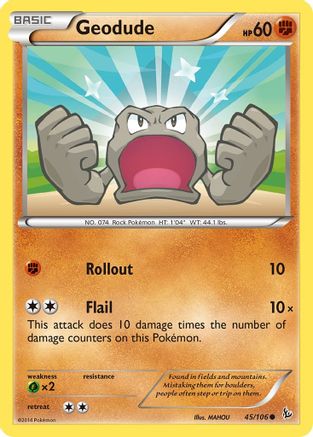 Geodude 45/106 - XY  Flashfire Reverse Holofoil